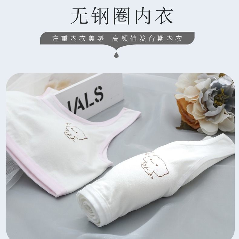 Áo Lót Thể Thao Bằng Vải Cotton Thời Trang Dành Cho Bé Gái Tuổi Dậy Thì