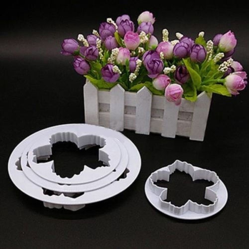 Set 4 Khuôn Cắt Kẹo Mềm Trang Trí Bánh Tạo Hình Hoa Mẫu Đơn
