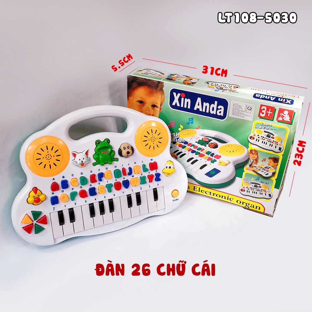 [Mã LIFEXANH03 giảm 10% đơn 500K] Đồ chơi Đàn piano hình thú có đèn đáng yêu cho bé 26 chữ cái