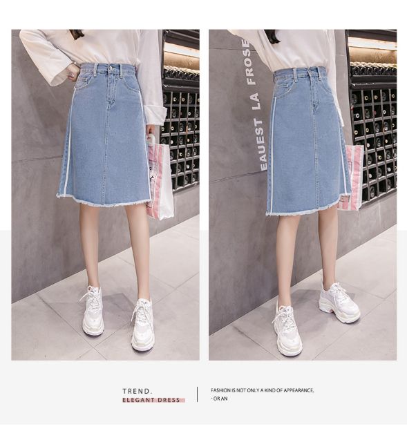 Chân Váy Jeans Sọc 2 Bên Bigsize | BigBuy360 - bigbuy360.vn