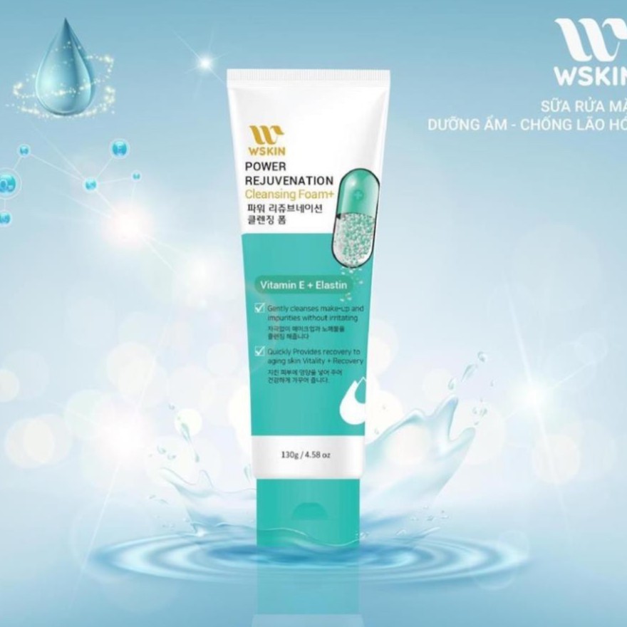 Sữa rửa mặt Vitanmin E - nâng cơ - ngừa lão hoá wskin