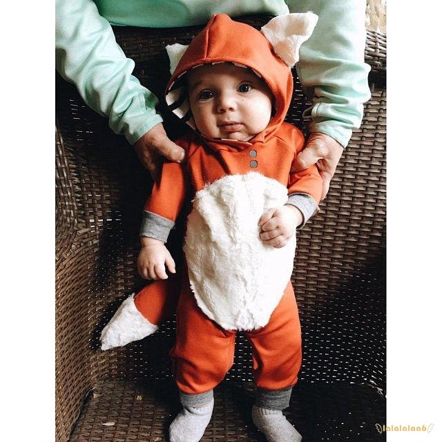 Jumpsuit bodysuit romper liền mảnh hình cáo đáng yêu cho các bé nhỏ sơ sinh