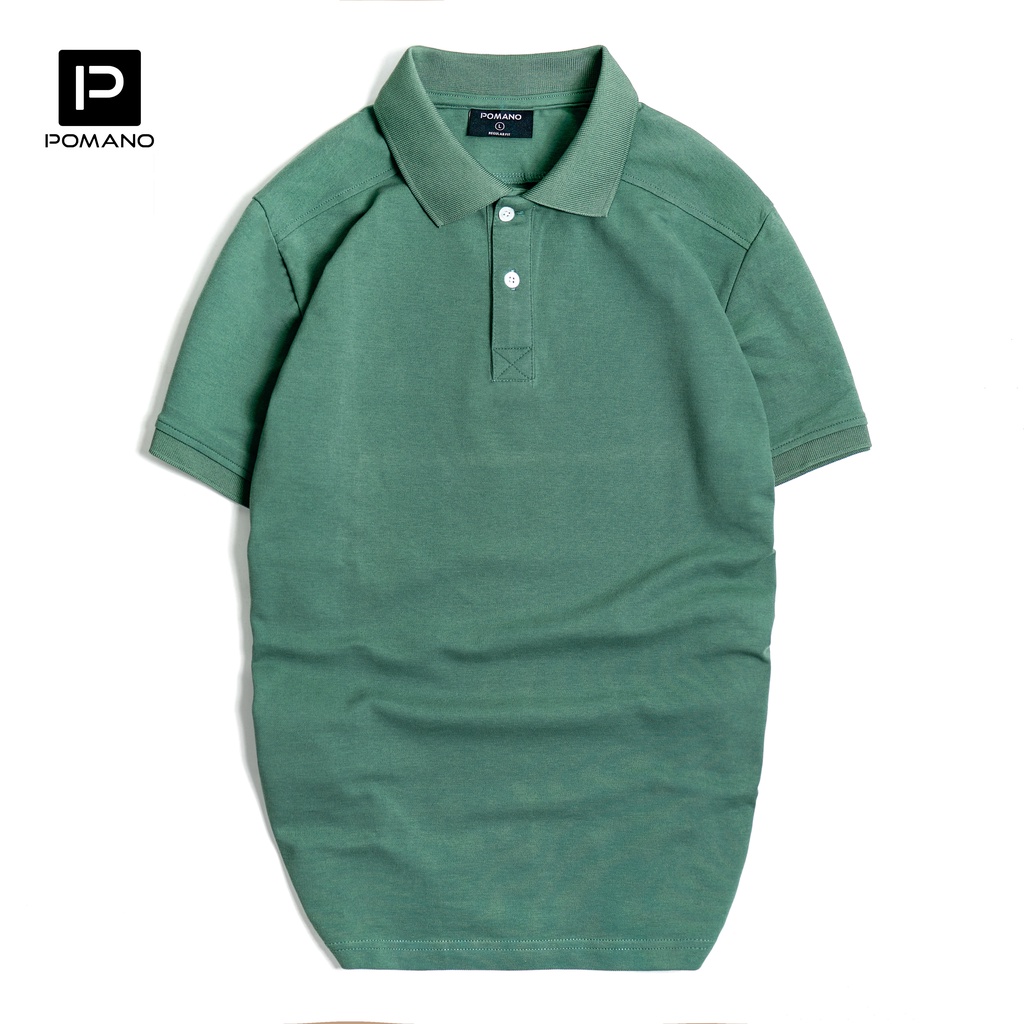 Áo thun POLO nam cổ bẻ vải cá sấu Cotton xuất xịn, thiết kế phong cách sang trọng lịch lãm Cốm POMANO