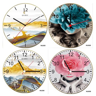 Tranh đồng hồ gỗ – Tranh treo tường kèm đồng hồ - Tặng kèm đinh đa năng treo tranh không cần khoan tường