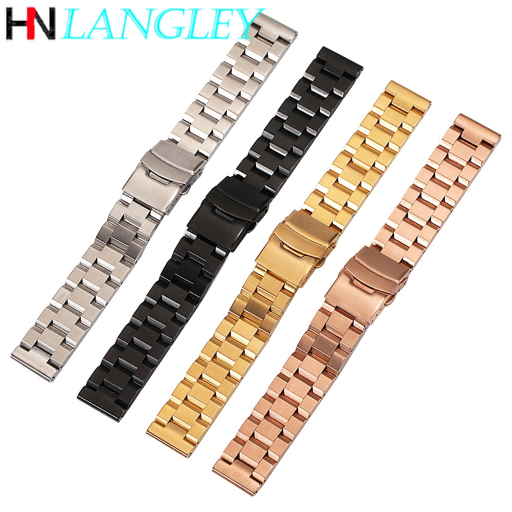 Dây đồng hồ bằng thép không gỉ 18mm / 20mm / 22mm / 24mm tiện dụng