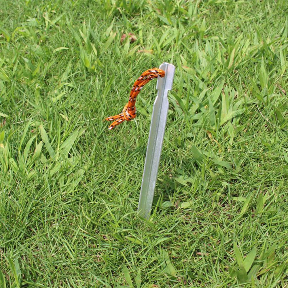 Bộ 5/10 Cọc Căng Lều Hình Tam Giác 18cm Bằng Hợp Kim Nhôm Siêu Nhẹ Màu Đỏ Mang Đi Cắm Trại Leo Núi