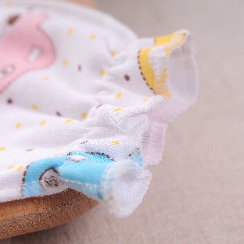 Bao tay cotton họa tiết xinh xắn cho trẻ sơ sinh