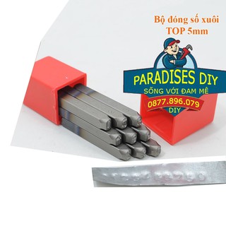 Đóng số khung số máy. Bộ đóng số đục số 5mm xuôi hãng YC