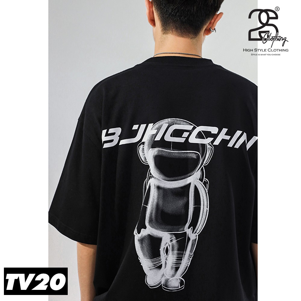 Áo Thun Unisex Nam Nữ StreetWear Form Rộng Tay Lỡ 2s Clothing Áo Phông Cotton Oversize Giá Rẻ In Hình Du Hành Gia TV20 | BigBuy360 - bigbuy360.vn