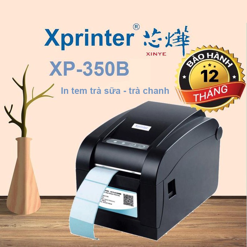 Máy in Dpos Xprinter XP350B USB in tem nhãn mã vạch Minicode và đơn hàng tem phiếu vận chuyển sàn TMĐT - XP 350B