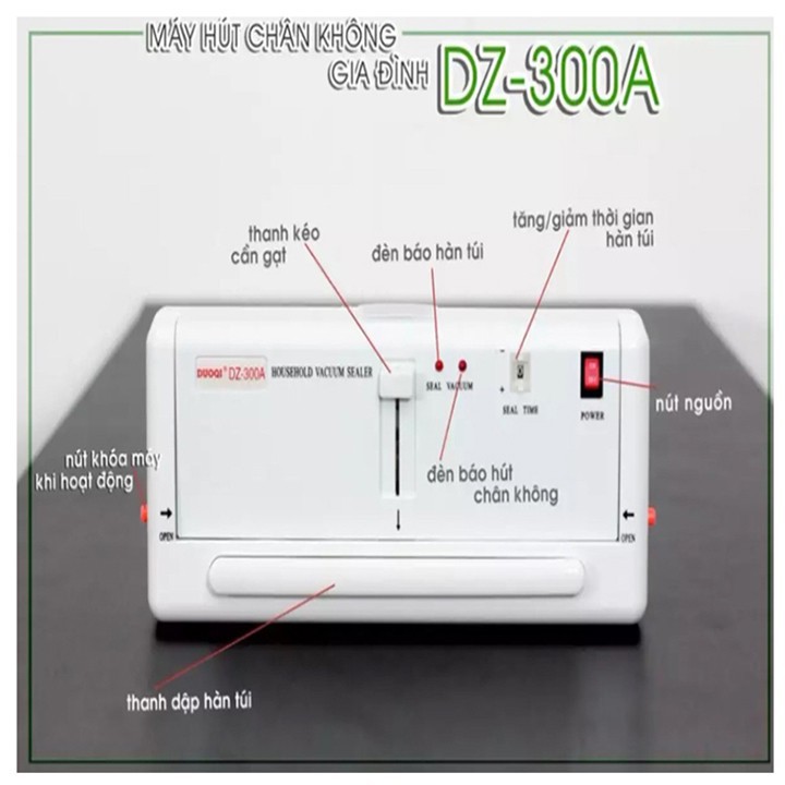 Máy hút chân không bảo quản thực phẩm Dz300a không kén túi