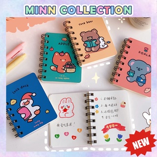 Sổ mini lò xo, sổ tay ghi chú họa tiết hoạt hình nhiều màu dễ thương (shop giao màu ngẫu nhiên)