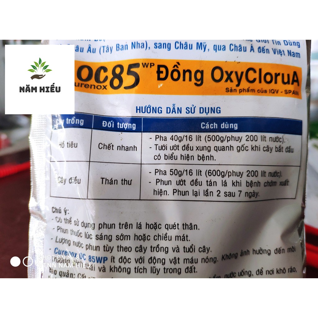 Gói 100g - COC 85WP - Thuốc trừ nấm bệnh cây trồng sương mai, thán thư, phấn trắng sẹo cho hoa kiểng adama