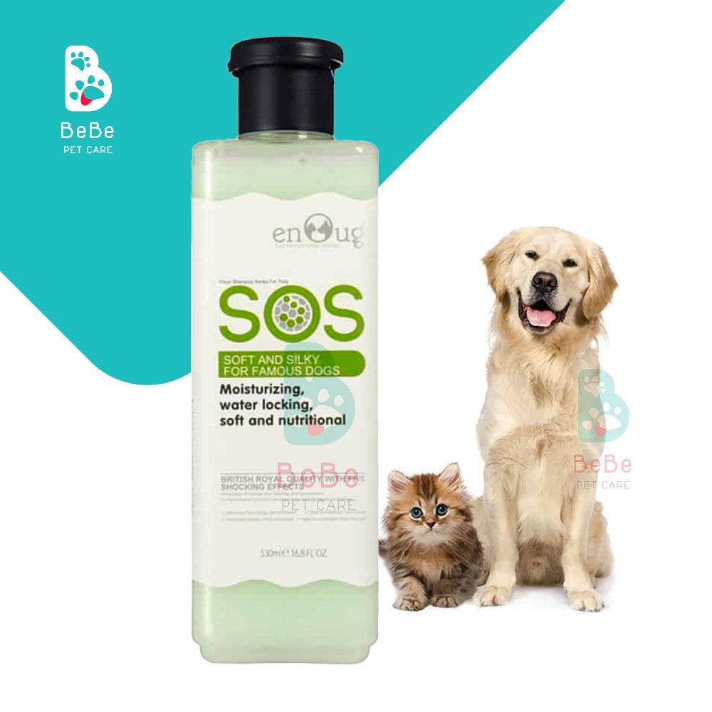 SOS - Sữa Tắm Khử Khuẩn &amp; Dưỡng Lông Mềm Mượt Cho Chó Mèo 530ml
