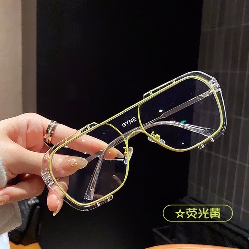 Kính mát gọng vuông thời trang viền hồng, vàng NPPK008