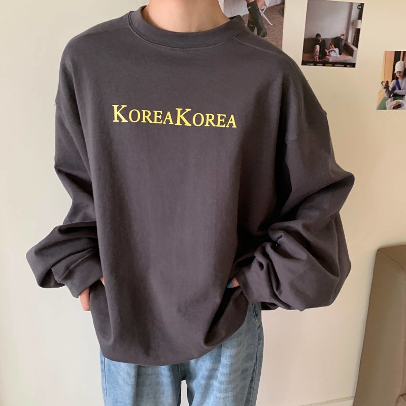 IELGY Áo sweater dài tay dáng rộng phong cách Harajuku Châu Âu cho nữ