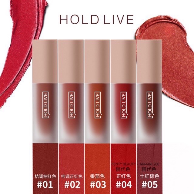 ( Sẵn ) Set son 5 cây Hold Live Light Matte Lip Glaze Suit nội địa Trung