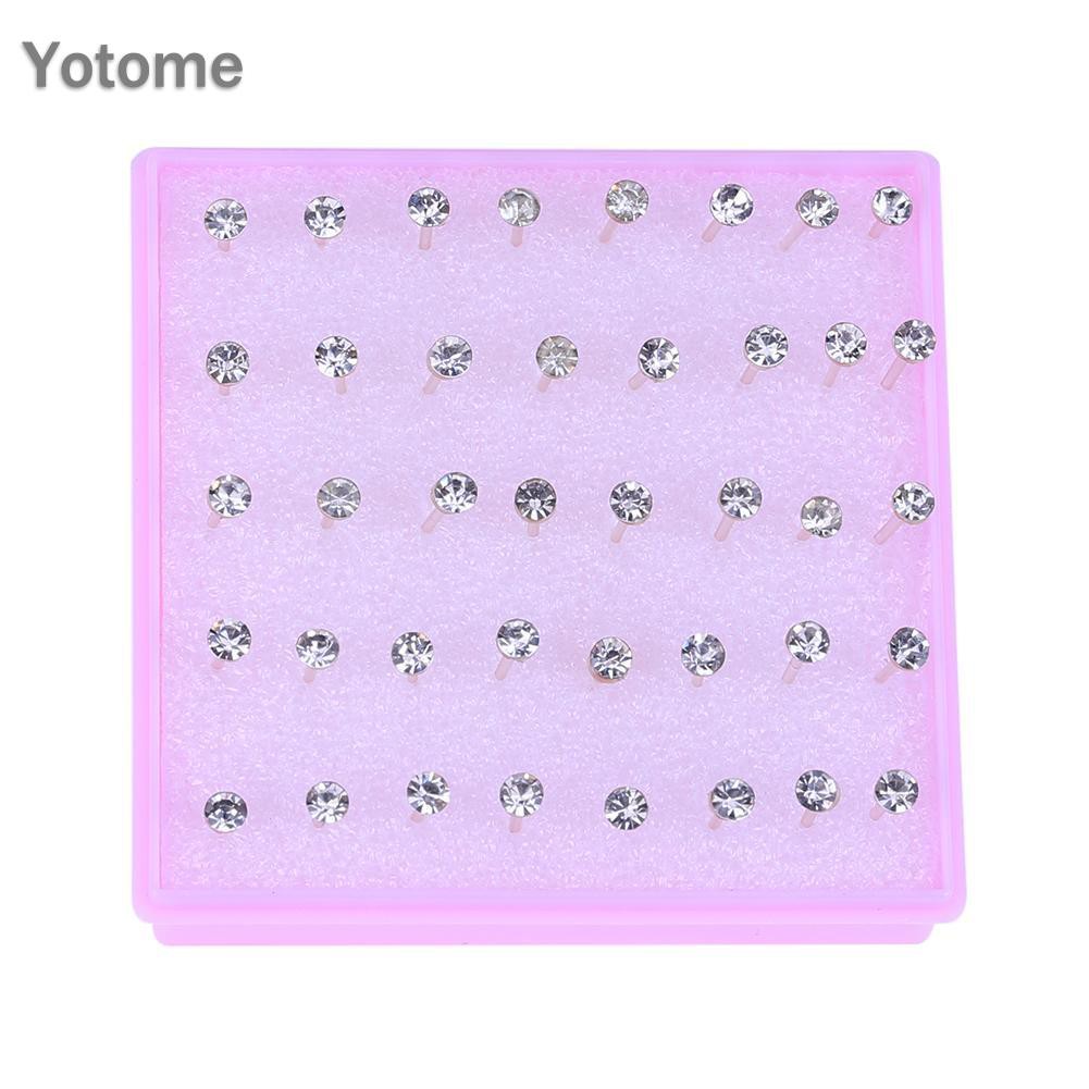 Set 20 đôi bông tai nhựa tròn dễ thương cho nữ