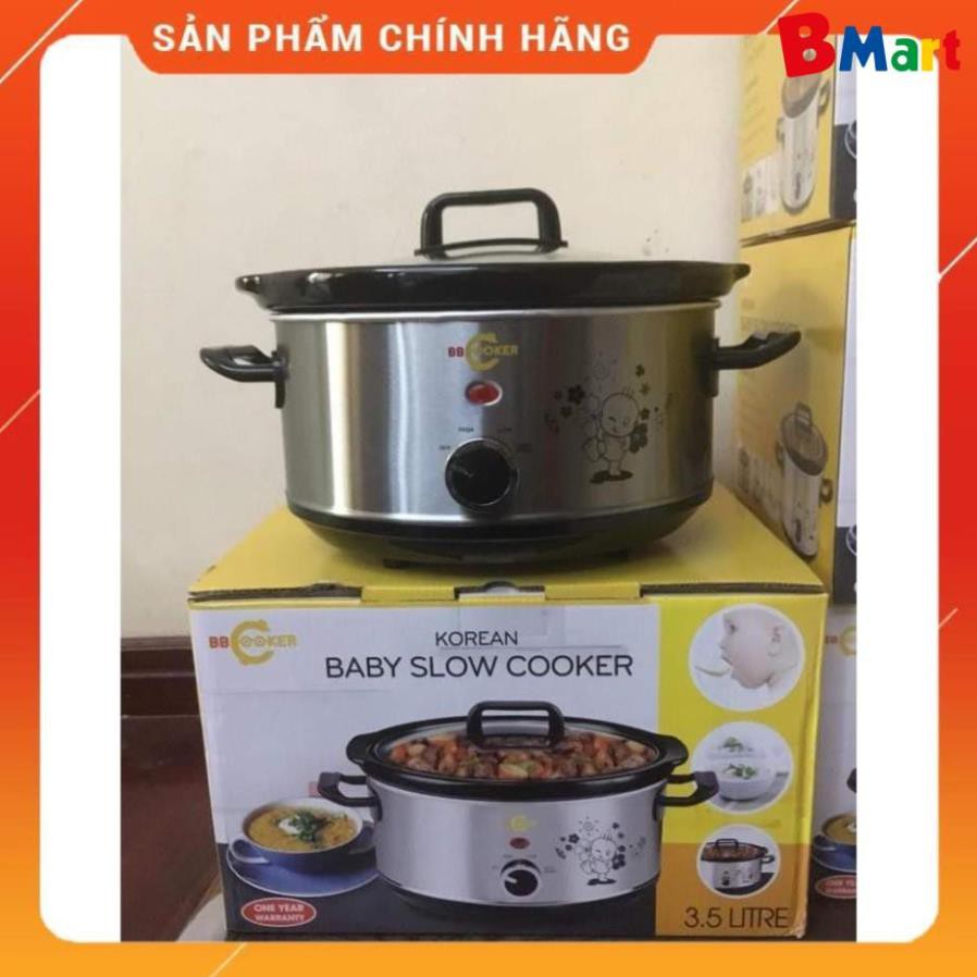 [Hỏa tốc 1 giờ] Nồi nấu cháo chậm cho bé BBCooker 3.5L, thương hiệu Hàn Quốc [ hàng chính hãng, BH 1 năm ]