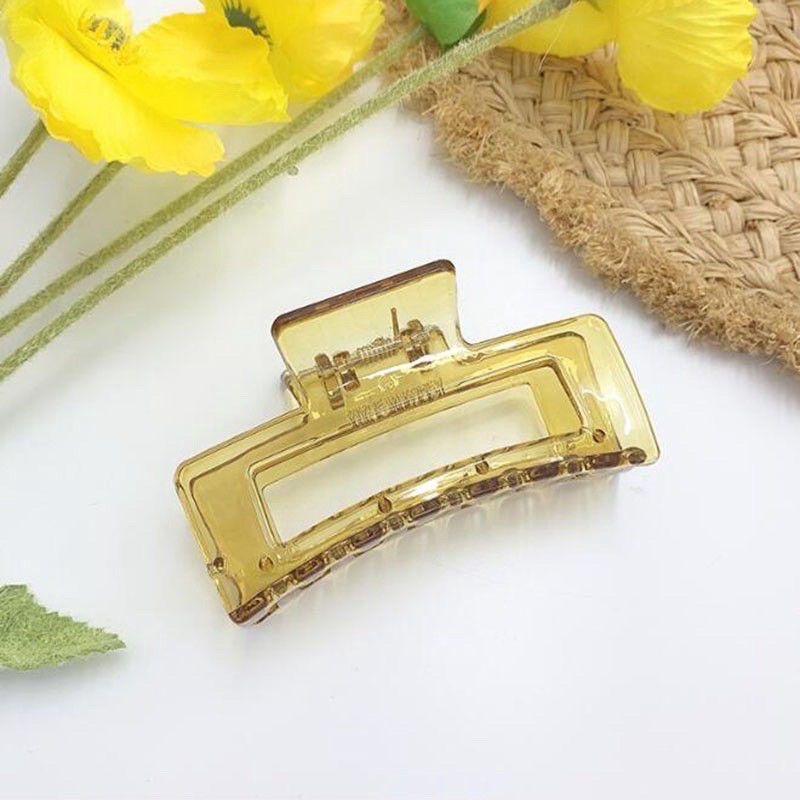 Kẹp Tóc Vuông Nhựa Trong Phong Cách Hàn Quốc