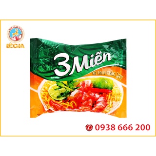 MÌ 3 MIỀN VỊ TÔM CHUA CAY (THÙNG 30 GÓI/65GR)