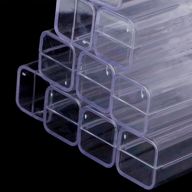 Set 10 Hộp Đựng Bút Mini Bằng Acrylic Trong Suốt Giá Đỡ