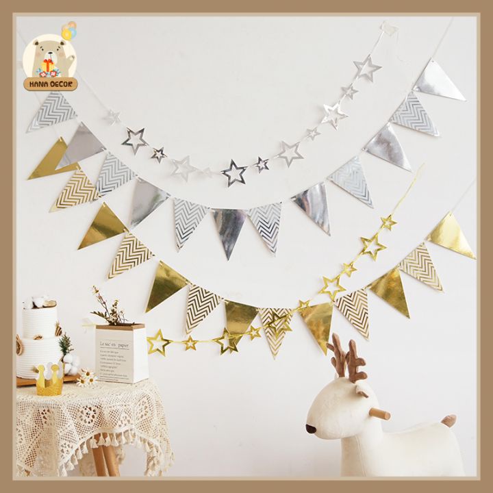 Dây/ cờ tam giác trang trí sinh nhật, sự kiện decor chụp ảnh Hanadecor