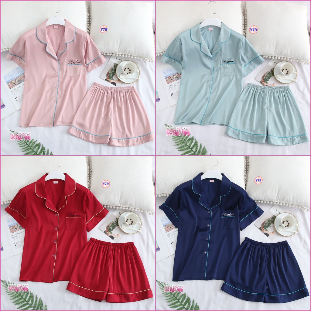 Pijama Lụa Cộc Tay Cao Cấp Y79