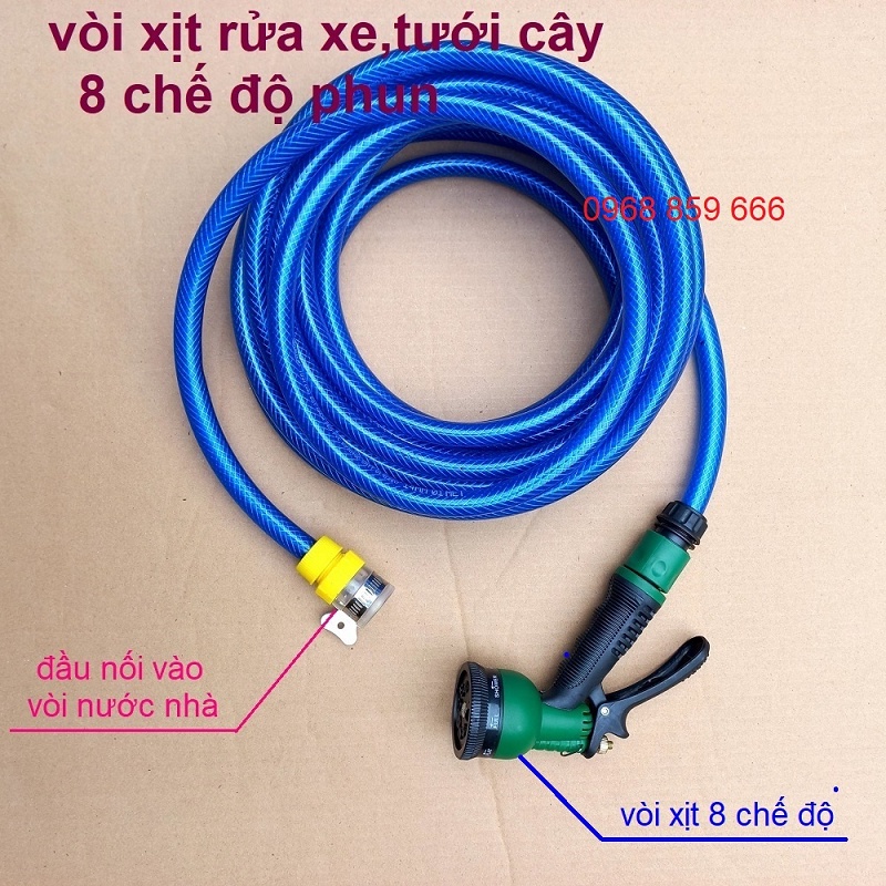 Vòi xịt rửa xe tăng áp lực ,vòi tưới cây gia đình  ,lắp cho vòi nước nhà tiện dụng