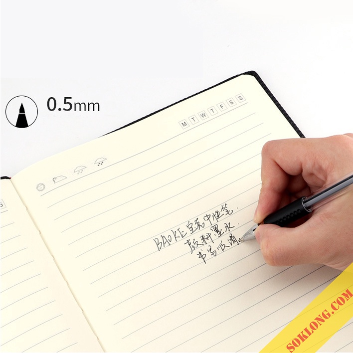 Bút bi nước 0.5mm đệm tay Baoke B28 bút viết cho học sinh, văn phòng