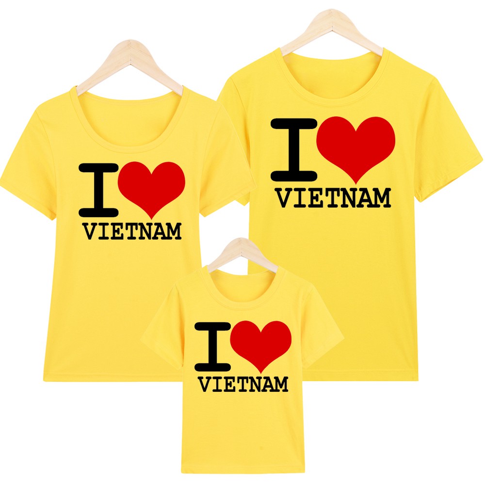 Áo Thun Nữ -Áo Thun Gia Đình in hình Tôi Yêu Việt Nam ATND303 Thương Hiệu YANO