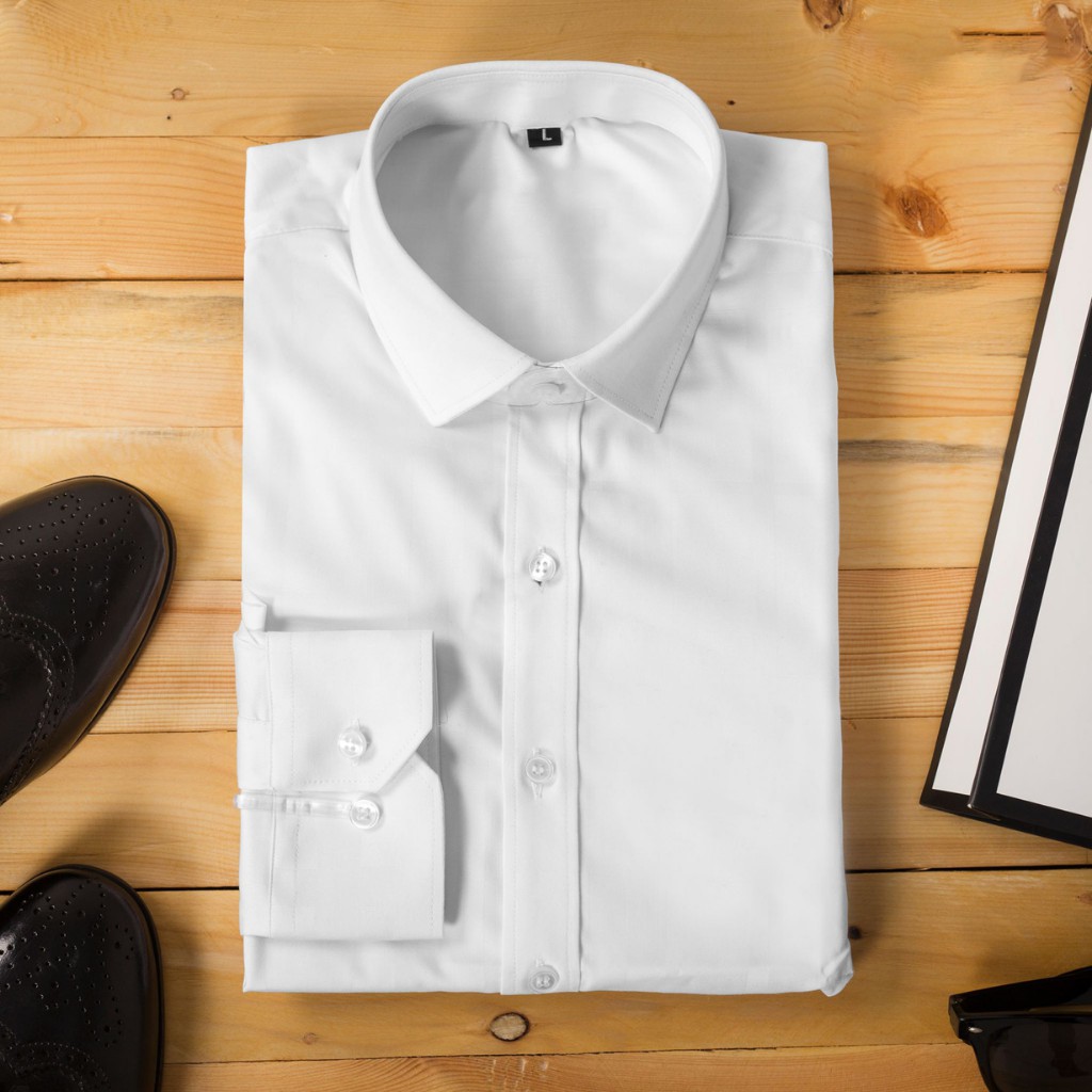 Áo sơ mi trắng nam nữ Hàn Quốc, sơ mi lụa đẹp cao cấp mặc công sở - SML | BigBuy360 - bigbuy360.vn