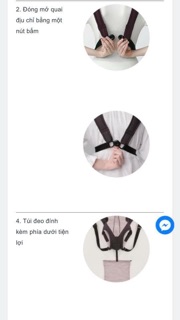 Địu combi nhật 4 tư thế