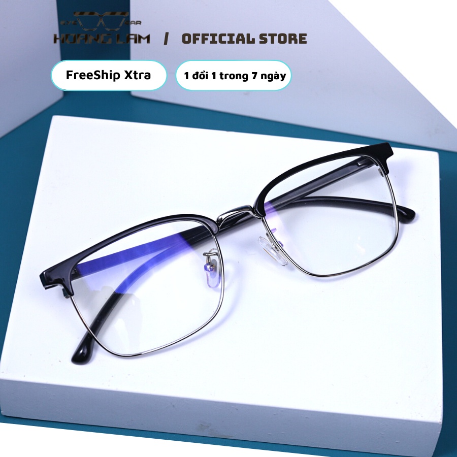 Gọng Kính Cận Vuông Clubmaster Nam Nữ Hoàng Lâm T8160 ,Gọng Kính phong cách Hàn Quốc
