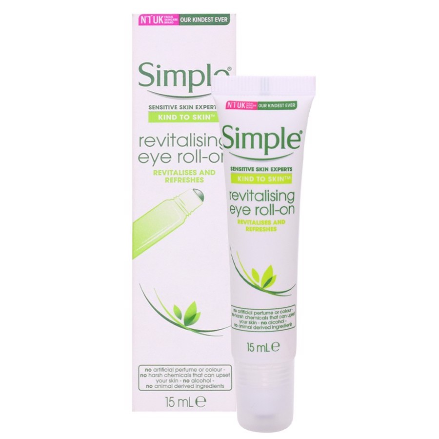 Lăn Dưỡng Mắt Simple Kind To Skin Revitalising Eye Roll On 15ml