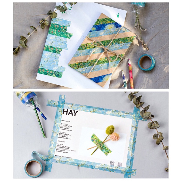 Washi Băng Dính Van Gogh Hoạ Tiết Tranh Nghệ Thuật Cá Tính Trang Trí Sáng Tạo