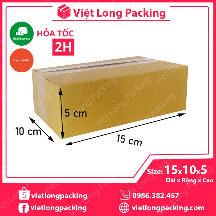 15x10x5 Hộp Carton Đóng Gói Hàng - Thùng Giấy COD