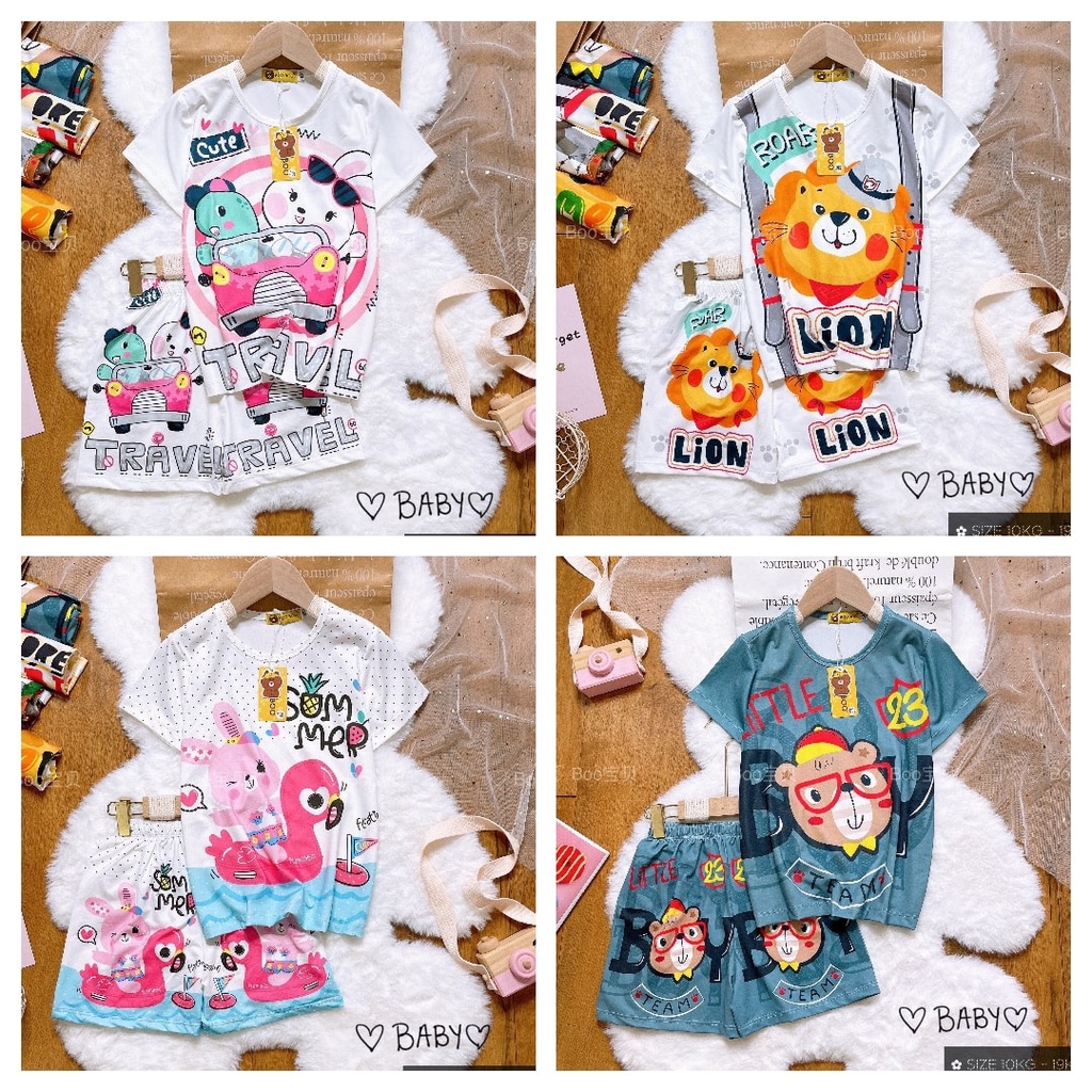 ĐỒ BỘ THUN BABY CAO CẤP BOO BOO MẪU MỚI SIÊU DỄ THƯƠNG