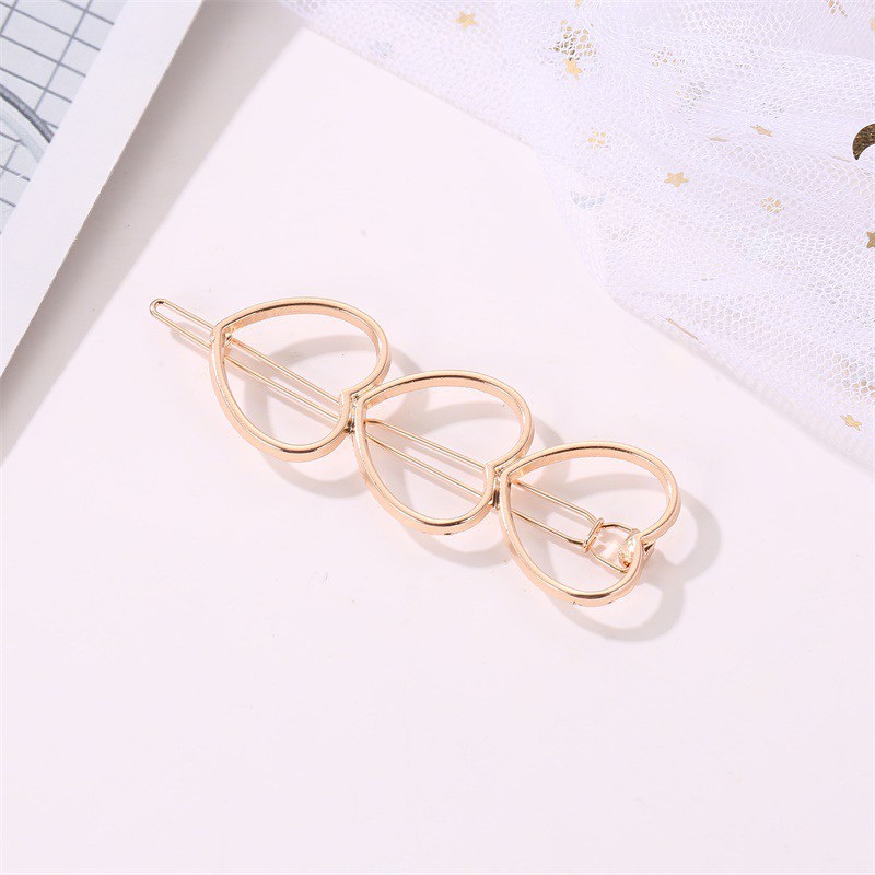 Kẹp tóc kim loại hình trái tim xinh xắn cho nữ