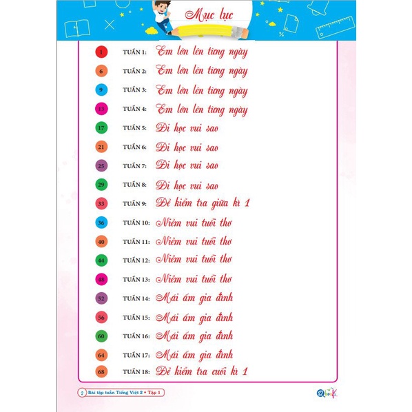 Sách - Combo Bài Tập Tuần và Đề Kiểm Tra lớp 2 - Chương Trình Kết Nối Tri Thức Toán và Tiếng Việt Học kì 1