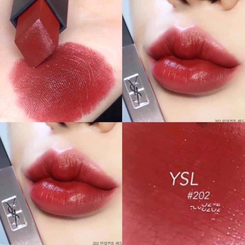 Son YSL THE SLIM GLOW MATTE 202 INSURGENT RED