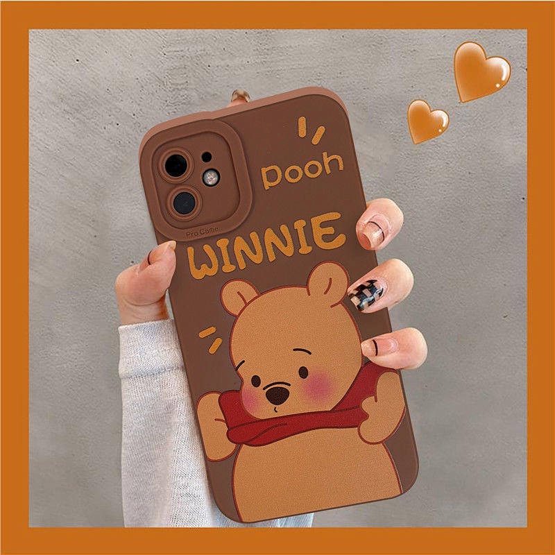 Xiaohongshu Same Style Iphone13pro Apple 11/12 Phone Case XR Pooh Bear Xsmax All-Inclusive 7/8Plus Y3y5