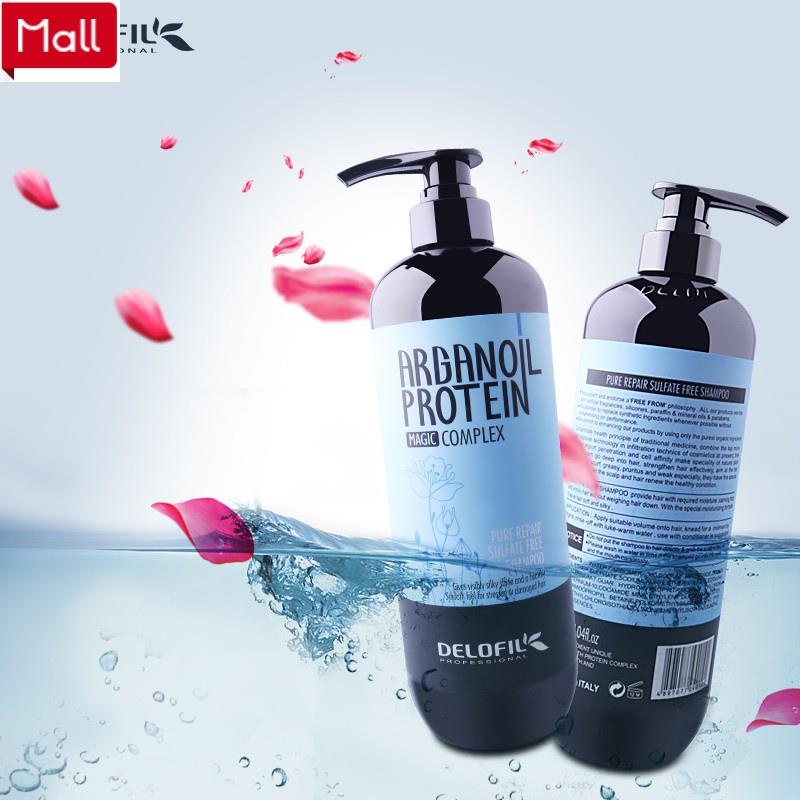 Bộ Dầu Gội Xả Mềm Mượt Chống Gàu Delofil Arganoil Protein 365 _Shopee Mall