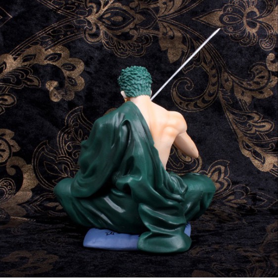 Mô Hình Zoro Ngồi Lau Kiếm - Cao 17cm - Nặng 500G - Mô Hình One Piece