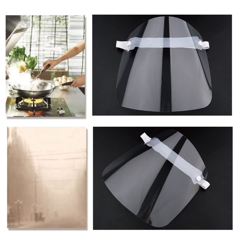 Tấm Chắn Bảo Vệ Mặt Bằng Nhựa PET Trong Suốt Chống Bắn Nước / Bụi Bẩn Tiện Dụng Cho Nam Và Nữ