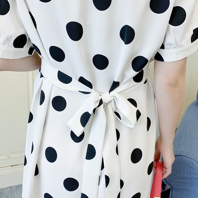 Váy bầu chấm bi mới W116