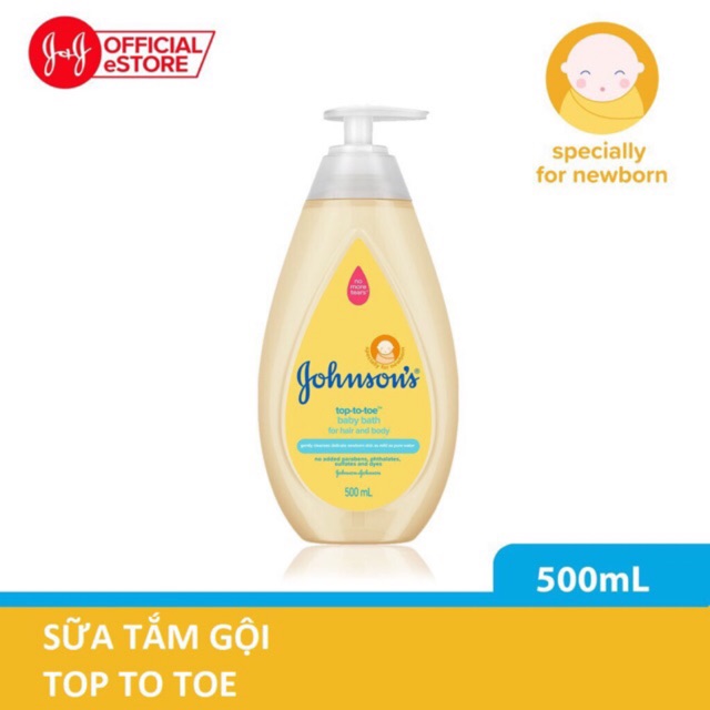 SỮA TẮM GỘI JOHNSON'S BABY TOP-TO-TOE 500ML( hàng chính hãng công ty) mẫu mới