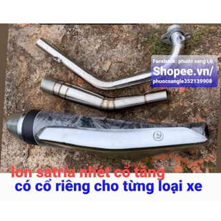 Lon pô satria 1.1+ cổ tăng 2 khúc inox . có riêng cho từng dòng xe
