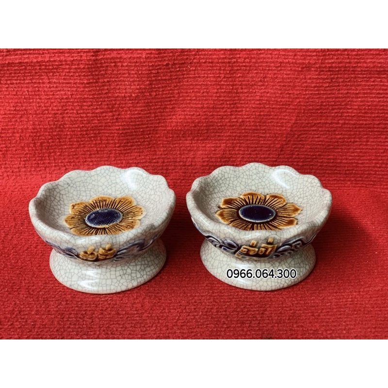Chân Nến Men Rạn Bát Tràng