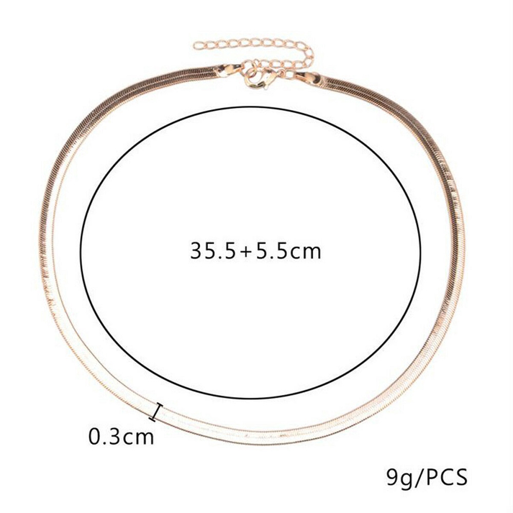 Vòng cổ choker hợp kim dạng rắn sang trọng